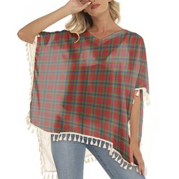 ScotsTee Shop Scottish MacLean of Duart Tartan Square Fringed Shawl