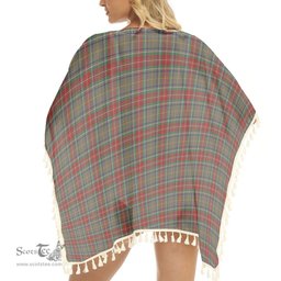 ScotsTee Shop Scottish Muirhead Hunting Modern Tartan Square Fringed Shawl