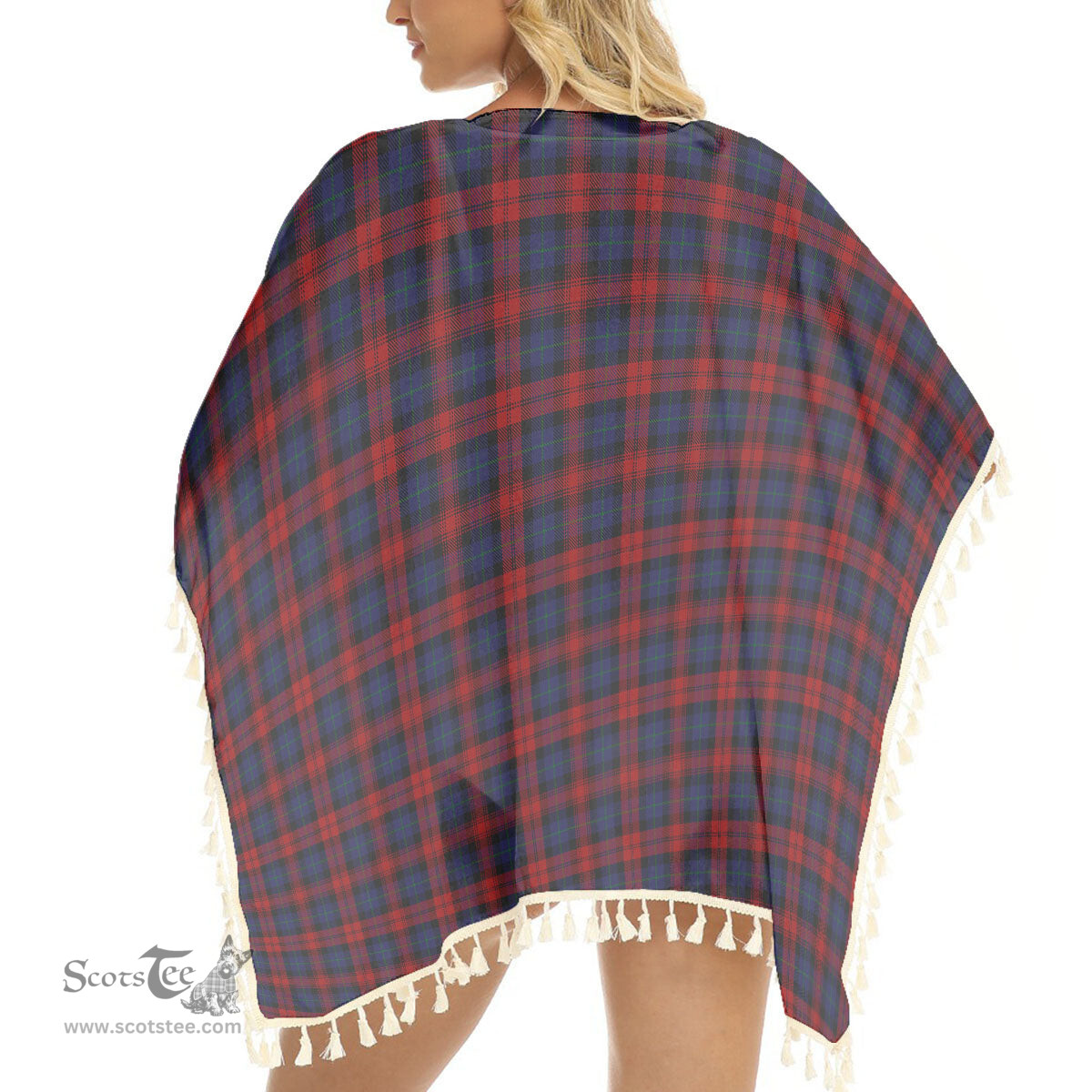 ScotsTee Shop Scottish MacLachlan Tartan Square Fringed Shawl