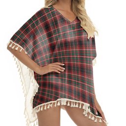 ScotsTee Shop Scottish Innes of Cowie Modern Tartan Square Fringed Shawl