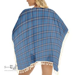 ScotsTee Shop Scottish MacRae of America Modern Tartan Square Fringed Shawl