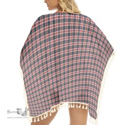 ScotsTee Shop Scottish Robertson Dress #2 Modern Tartan Square Fringed Shawl