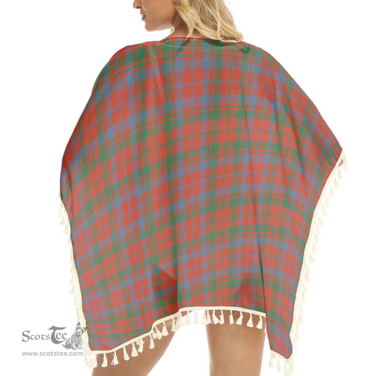 ScotsTee Shop Scottish Lumsden of Kintore Ancient Tartan Square Fringed Shawl