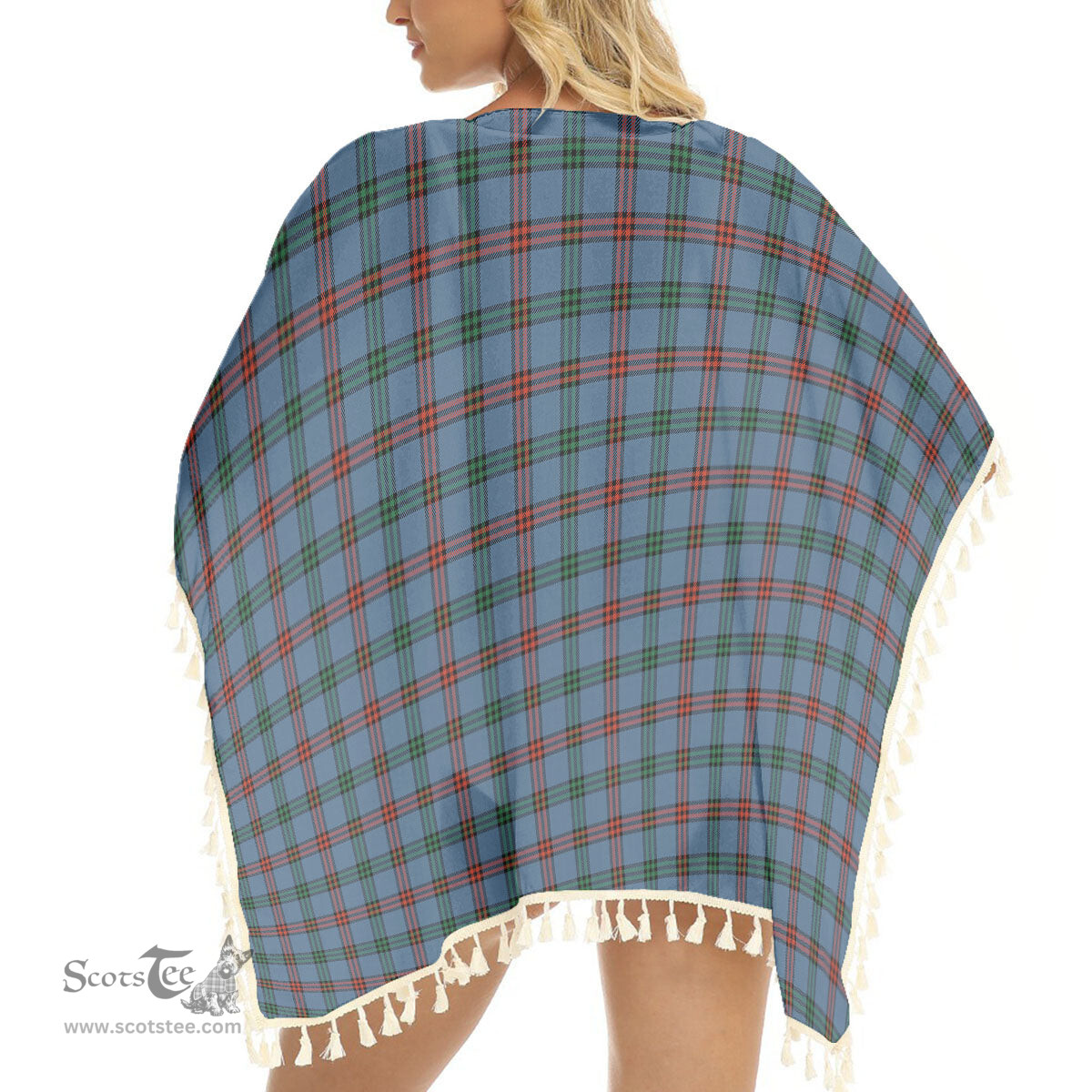 ScotsTee Shop Scottish Montgomery of Ayrshire Ancient Tartan Square Fringed Shawl