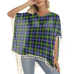 ScotsTee Shop Scottish McNeil of Barra Modern Tartan Square Fringed Shawl