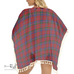 ScotsTee Shop Scottish McDonald of Glenaladale Tartan Square Fringed Shawl