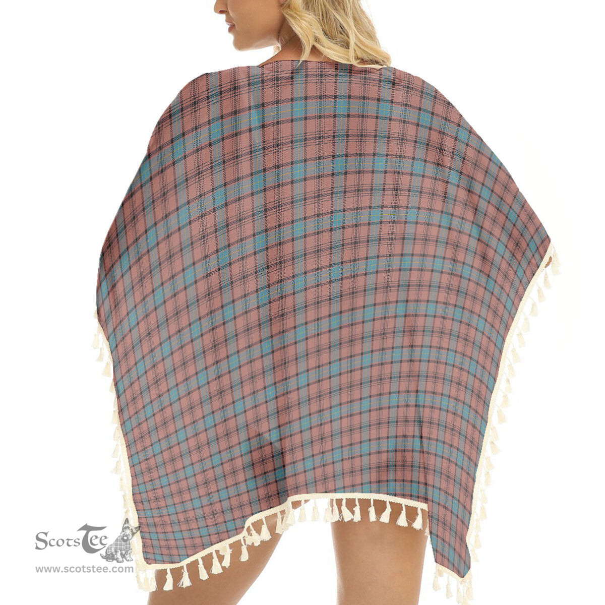 ScotsTee Shop Scottish Hannay Dress Tartan Square Fringed Shawl
