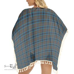 ScotsTee Shop Scottish McTavish Hunting Modern Tartan Square Fringed Shawl