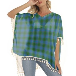 ScotsTee Shop Scottish Greenlaw American Tartan Square Fringed Shawl