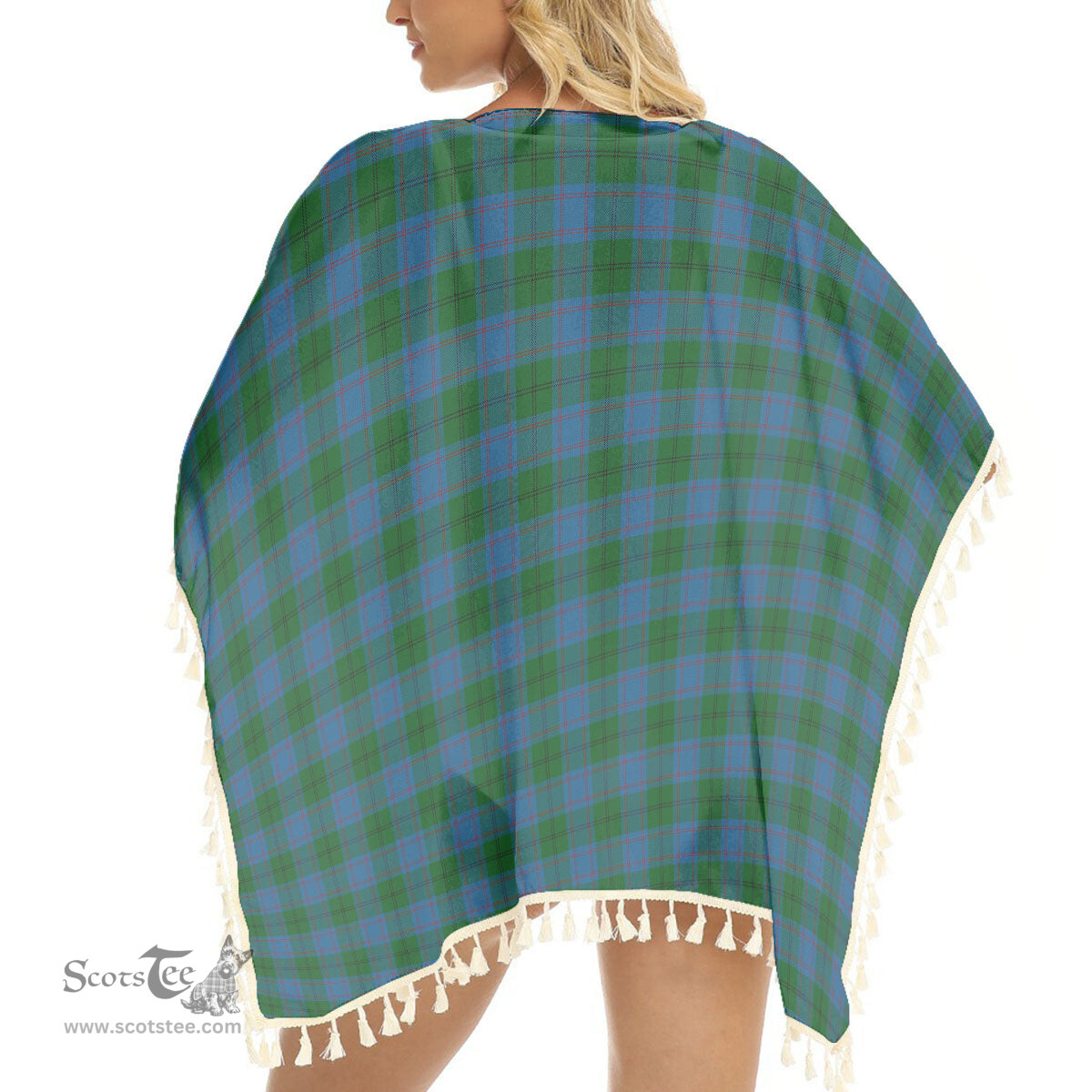 ScotsTee Shop Scottish Greenlaw American Tartan Square Fringed Shawl