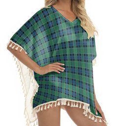 ScotsTee Shop Scottish Graham of Menteith Ancient Tartan Square Fringed Shawl