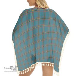 ScotsTee Shop Scottish MacLaine of Lochbuie Hunting Ancient Tartan Square Fringed Shawl