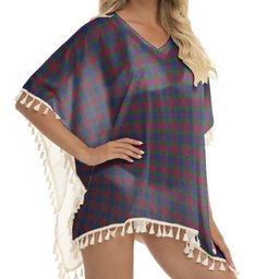 ScotsTee Shop Scottish Mar Dress - TD Tartan Square Fringed Shawl