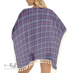 ScotsTee Shop Scottish Parker Dress USA Tartan Square Fringed Shawl