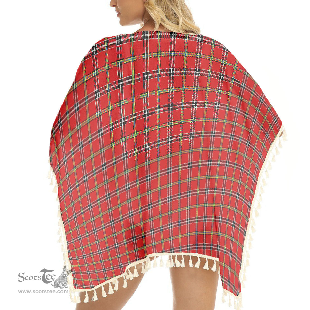 ScotsTee Shop Scottish Meldrum Dress Modern Tartan Square Fringed Shawl