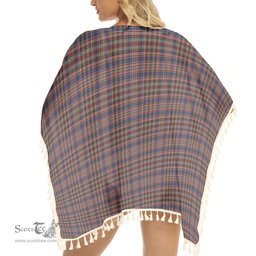 ScotsTee Shop Scottish Ogilvy or Drummond of Strathallen Tartan Square Fringed Shawl