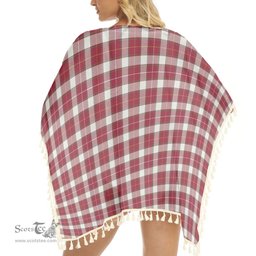 ScotsTee Shop Scottish MacFie Dress Modern Tartan Square Fringed Shawl