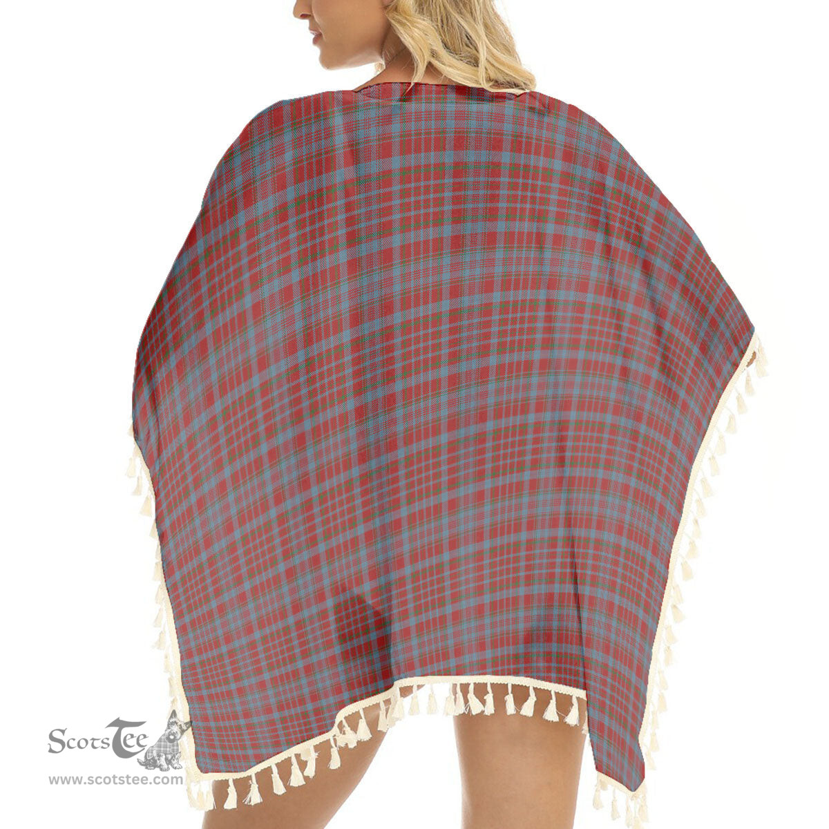 ScotsTee Shop Scottish Murray of Polmaise Tartan Square Fringed Shawl