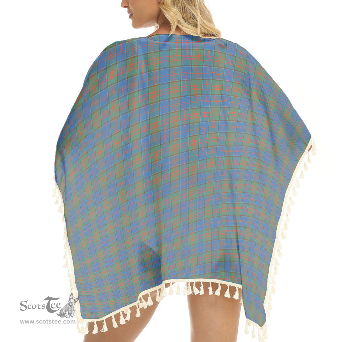ScotsTee Shop Scottish Stewart of Appin Hunting Ancient Tartan Square Fringed Shawl
