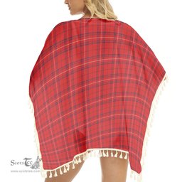 ScotsTee Shop Scottish Rose of Kilravock Modern Tartan Square Fringed Shawl