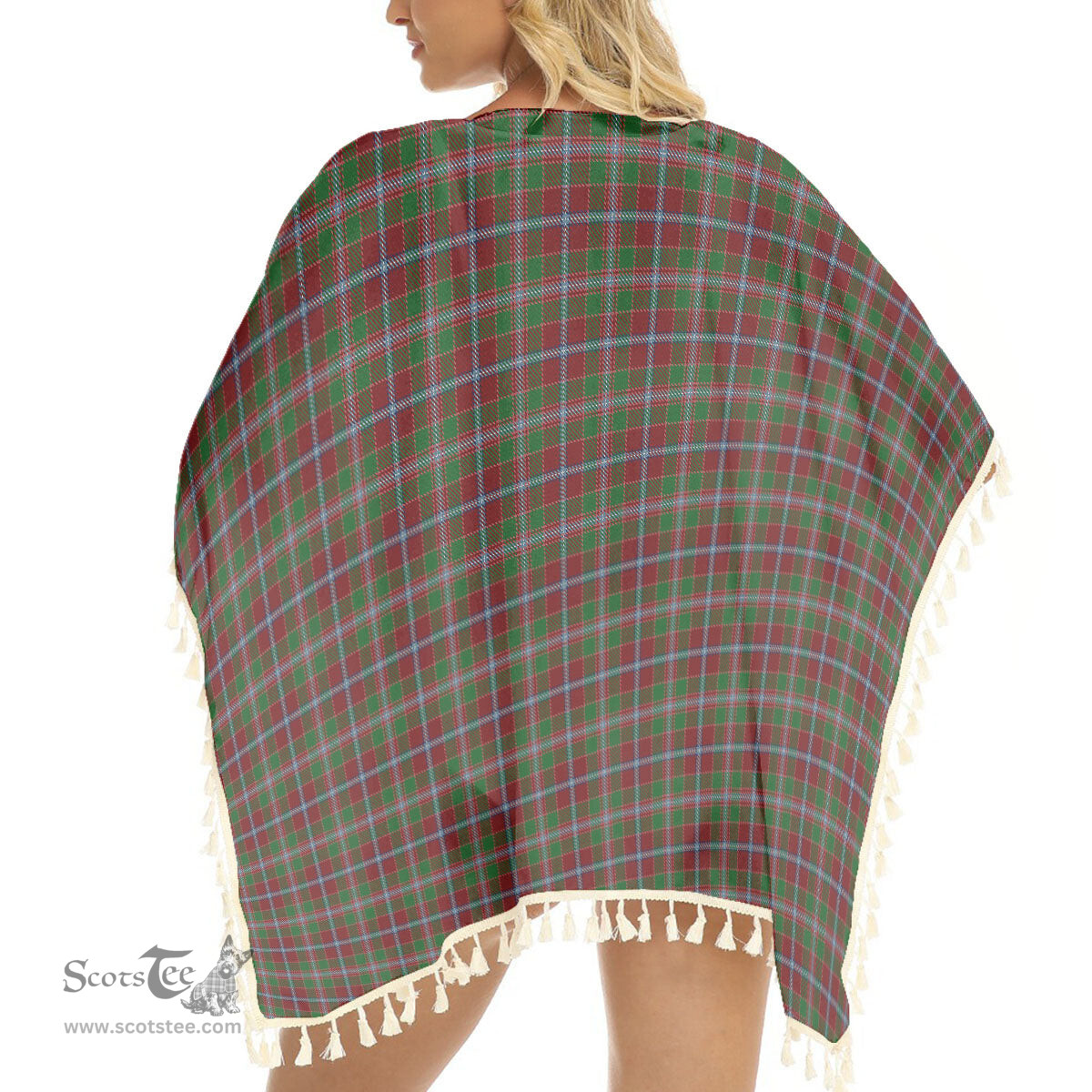 ScotsTee Shop Scottish Moray of Abercairny Tartan Square Fringed Shawl