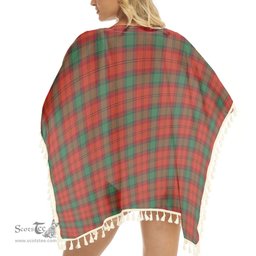 ScotsTee Shop Scottish Lindsay Black lines Ancient Tartan Square Fringed Shawl