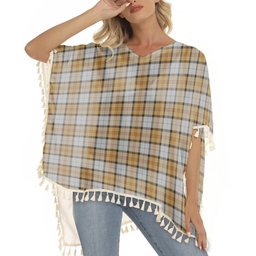 ScotsTee Shop Scottish MacKellar Dress Reproduction colours Tartan Square Fringed Shawl
