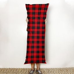 ScotsTee Shop Scottish Ramsay of Dalhousie (Ramsay Red) Modern Tartan Body Pillow