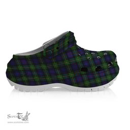 ScotsTee Shop Scottish Baillie (Fencibles) Women's Tartan Height Increasing Clogs