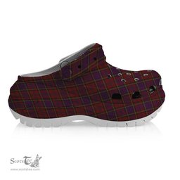 ScotsTee Shop Scottish Anderson of Kinnedear Red Women's Tartan Height Increasing Clogs