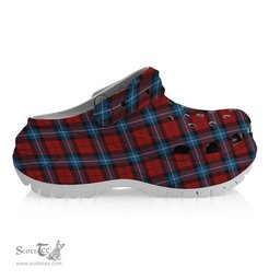 ScotsTee Shop Scottish Baillie of Polkemmet Red Women's Tartan Height Increasing Clogs