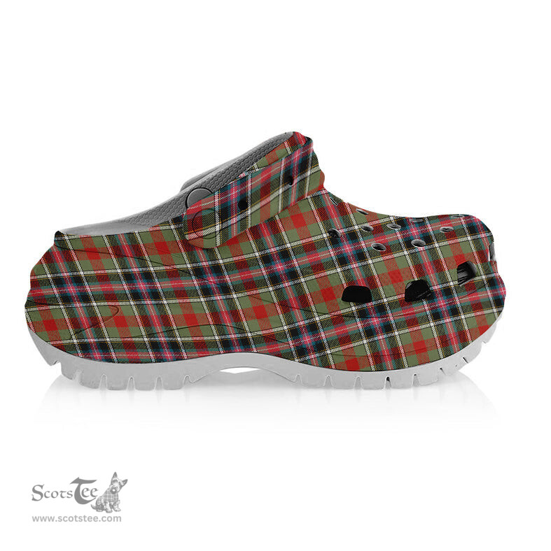 ScotsTee Shop Scottish Bruce of Kinnaird Ancient Women's Tartan Height Increasing Clogs