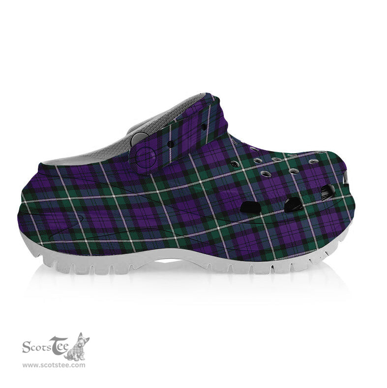 ScotsTee Shop Scottish Baillie Highland Society Modern Women's Tartan Height Increasing Clogs