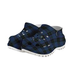 ScotsTee Shop Scottish Clergy Green lines 1 Women's Tartan Height Increasing Clogs
