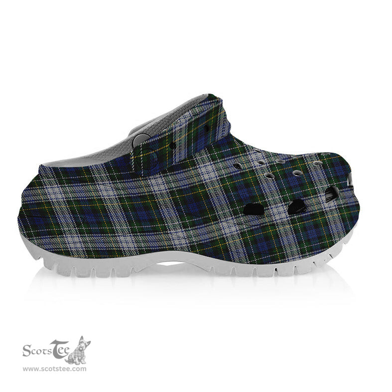 ScotsTee Shop Scottish Campbell of Lochnell Dress Women's Tartan Height Increasing Clogs