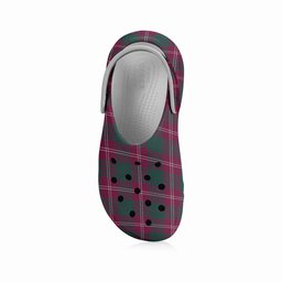 ScotsTee Shop Scottish Crawford Red Modern Women's Tartan Height Increasing Clogs