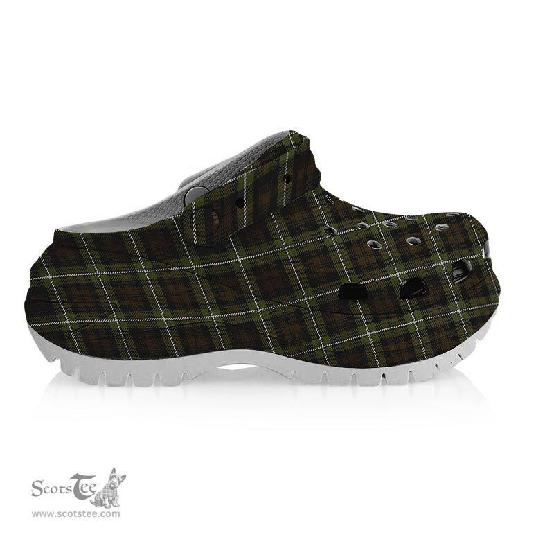 ScotsTee Shop Scottish Forbes of Druminnor Women's Tartan Height Increasing Clogs