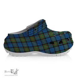 ScotsTee Shop Scottish Fletcher of Dunans Ancient Women's Tartan Height Increasing Clogs
