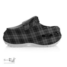 ScotsTee Shop Scottish Douglas Grey Vestiarium Scoticum Women's Tartan Height Increasing Clogs