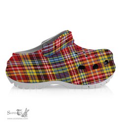 ScotsTee Shop Scottish Drummond of Strathallan Modern Women's Tartan Height Increasing Clogs