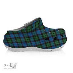 ScotsTee Shop Scottish Fergusson of Balquhidder Ancient Women's Tartan Height Increasing Clogs