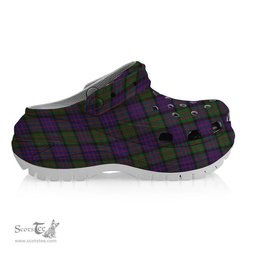 ScotsTee Shop Scottish Denovan The Lairdship of Women's Tartan Height Increasing Clogs