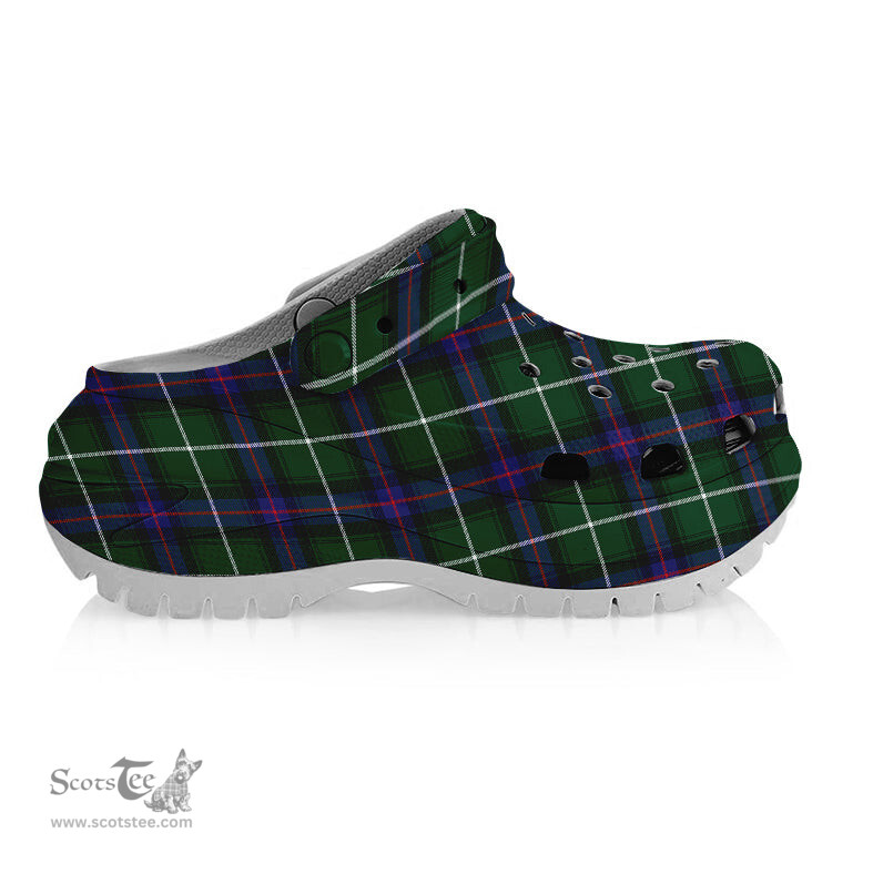 ScotsTee Shop Scottish Donald of the Isles Hunting Modern Women's Tartan Height Increasing Clogs