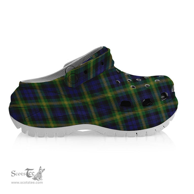 ScotsTee Shop Scottish Gordon of Esselmont Women's Tartan Height Increasing Clogs