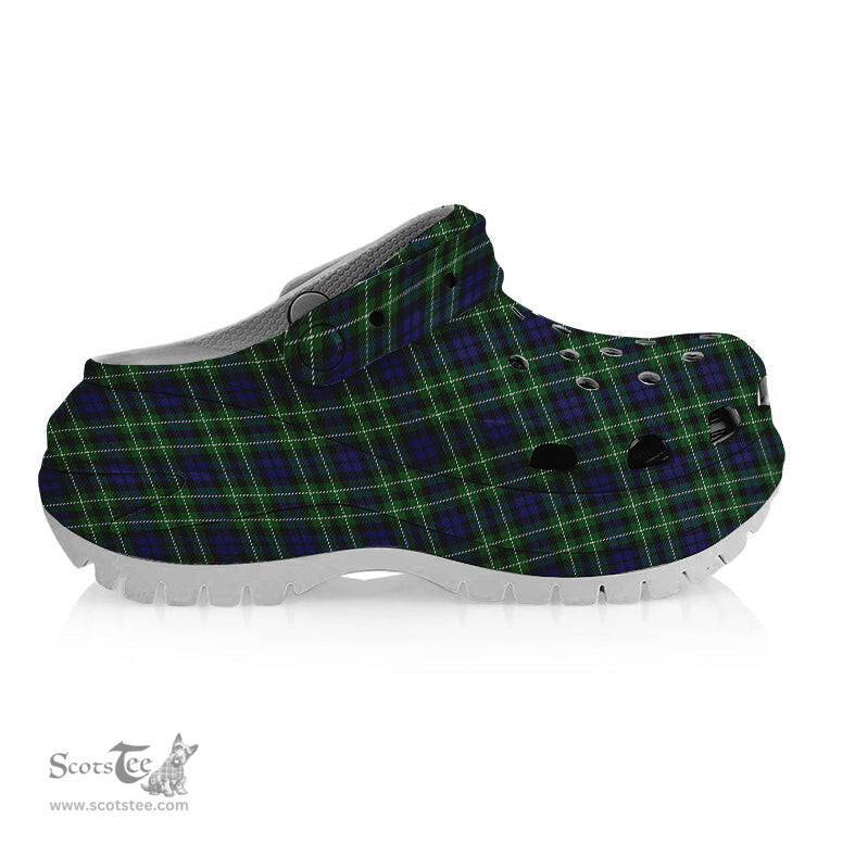ScotsTee Shop Scottish Graham of Montrose Women's Tartan Height Increasing Clogs