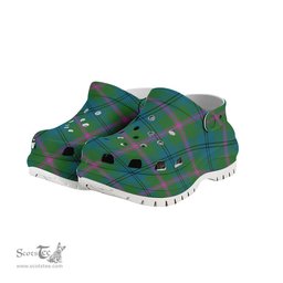 ScotsTee Shop Scottish Laurie (Lawrie) Ancient Clan Women's Tartan Height Increasing Clogs
