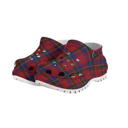ScotsTee Shop Scottish MacDonald of Glenaladale Women's Tartan Height Increasing Clogs