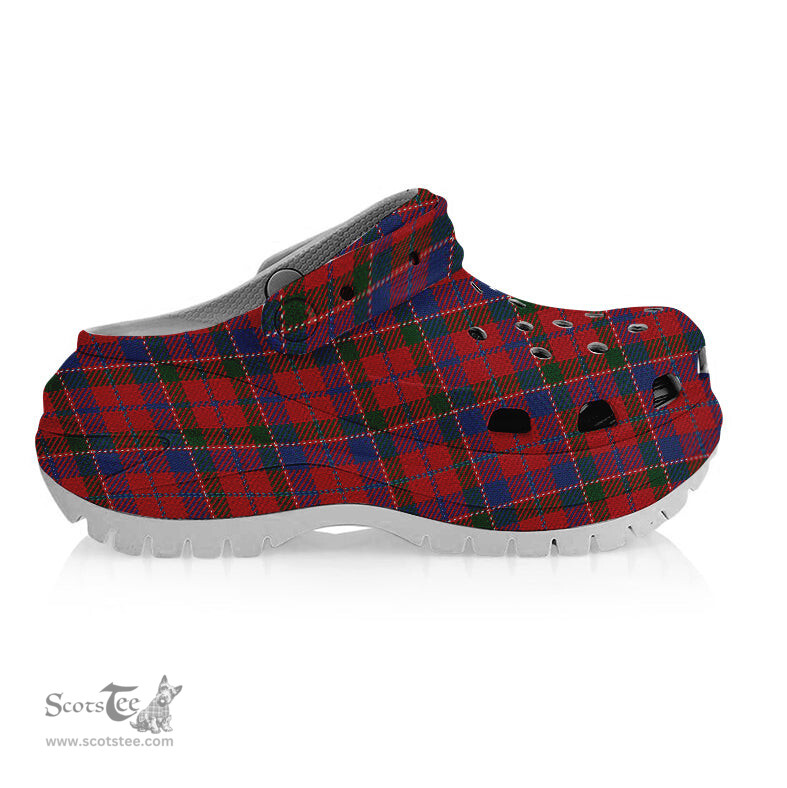 ScotsTee Shop Scottish MacDonald of Glenaladale Women's Tartan Height Increasing Clogs