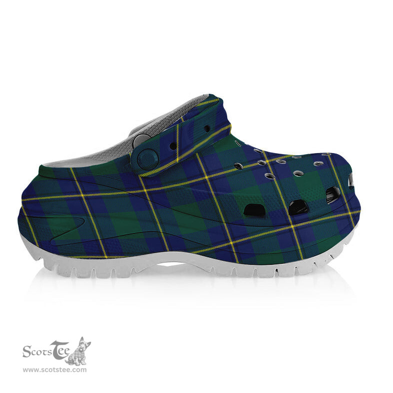 ScotsTee Shop Scottish Irvine of Bonshaw Modern Women's Tartan Height Increasing Clogs