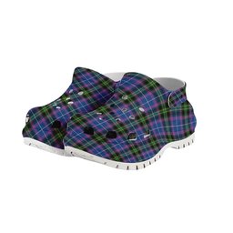 ScotsTee Shop Scottish Lang of Sherbrooke Modern Clan Women's Tartan Height Increasing Clogs